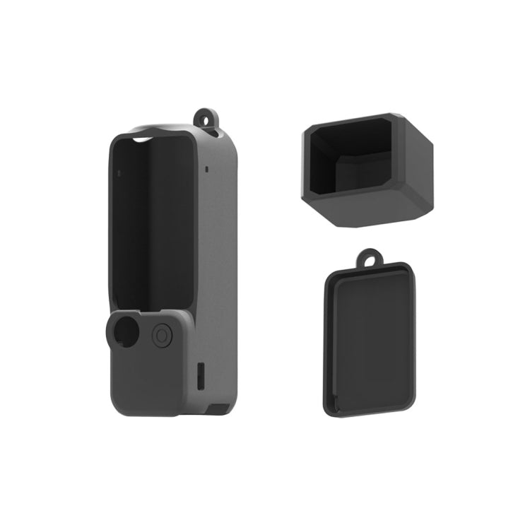 Juego de fundas de silicona PULUZ 3 en 1 para DJI Osmo Pocket 3 (negro) — imagen 8