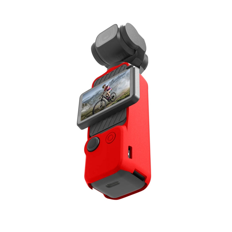 Juego de fundas de silicona PULUZ 3 en 1 para DJI Osmo Pocket 3 (rojo) — imagen 3