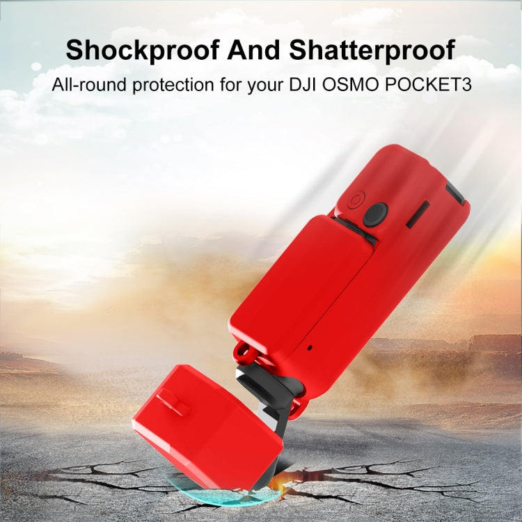 Juego de fundas de silicona PULUZ 3 en 1 para DJI Osmo Pocket 3 (rojo) — imagen 6