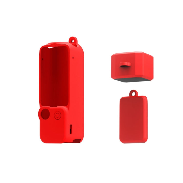 Juego de fundas de silicona PULUZ 3 en 1 para DJI Osmo Pocket 3 (rojo) — imagen 8