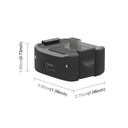 Base de carga de escritorio PULUZ USB-C / Type-C Soporte de aleación de aluminio para DJI Osmo Pocket 3 (negro) — imagen 3