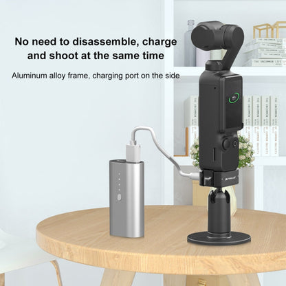 Base de carga de escritorio PULUZ USB-C / Type-C Soporte de aleación de aluminio para DJI Osmo Pocket 3 (negro) — imagen 5