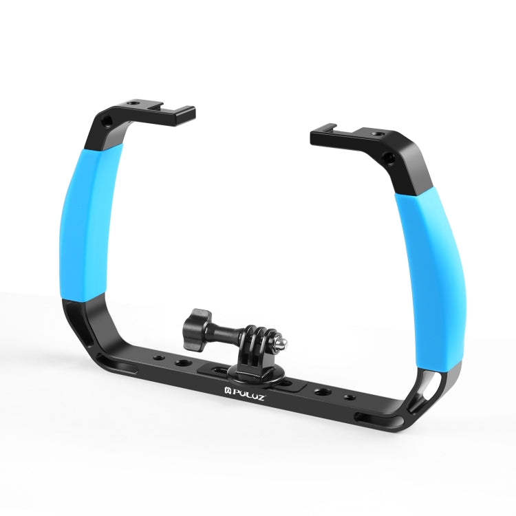 PULUZ Asas dobles de silicona Plataforma de buceo subacuático de aleación de aluminio para GoPro,, Insta360 y otras cámaras……