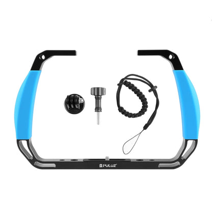 PULUZ Asas dobles de silicona Plataforma de buceo subacuático de aleación de aluminio para GoPro,, Insta360 y otras cámaras……