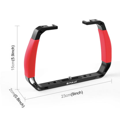 PULUZ Asas dobles de silicona Plataforma de buceo subacuático de aleación de aluminio para GoPro,, Insta360 y otras cámaras……