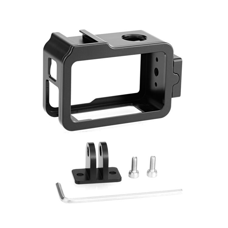 Marco 3 PULUZ adaptador de expansión de jaula de metal con zapata fría para DJI Osmo Action 4 (negro) — imagen 9
