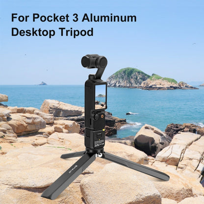 Trípode de metal de aleación Insta360 X4 PULUZ de aluminio para DJI Osmo Pocket 3 (negro) — imagen 2