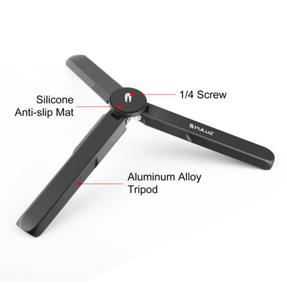 Trípode de metal de aleación Insta360 X4 PULUZ de aluminio para DJI Osmo Pocket 3 (negro) — imagen 5