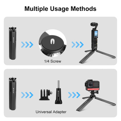 Trípode de metal de aleación Insta360 X4 PULUZ de aluminio para DJI Osmo Pocket 3 (negro) — imagen 6