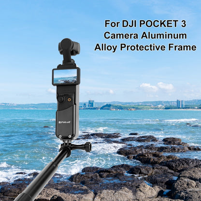 Soporte PULUZ adaptador de jaula de marco de protección de metal para DJI Osmo Pocket 3 (negro) — imagen 2