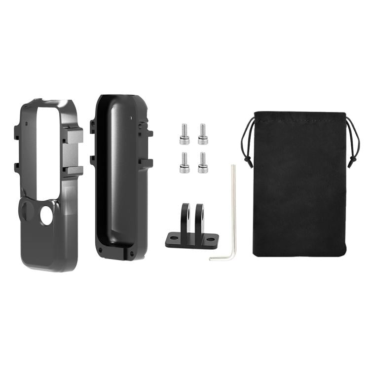 Soporte PULUZ adaptador de jaula de marco de protección de metal con zapatas frías dobles para DJI Osmo Pocket 3 (negro) — i…