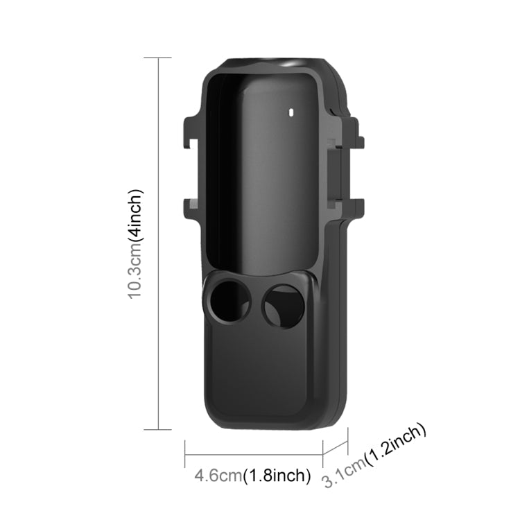 Soporte PULUZ adaptador de jaula de marco de protección de metal con zapatas frías dobles para DJI Osmo Pocket 3 (negro) — i…