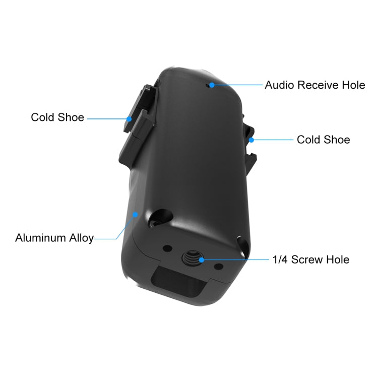 Soporte PULUZ adaptador de jaula de marco de protección de metal con zapatas frías dobles para DJI Osmo Pocket 3 (negro) — i…