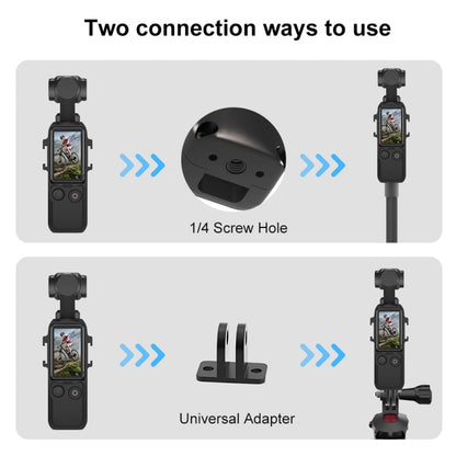 Soporte PULUZ adaptador de jaula de marco de protección de metal con zapatas frías dobles para DJI Osmo Pocket 3 (negro) — i…