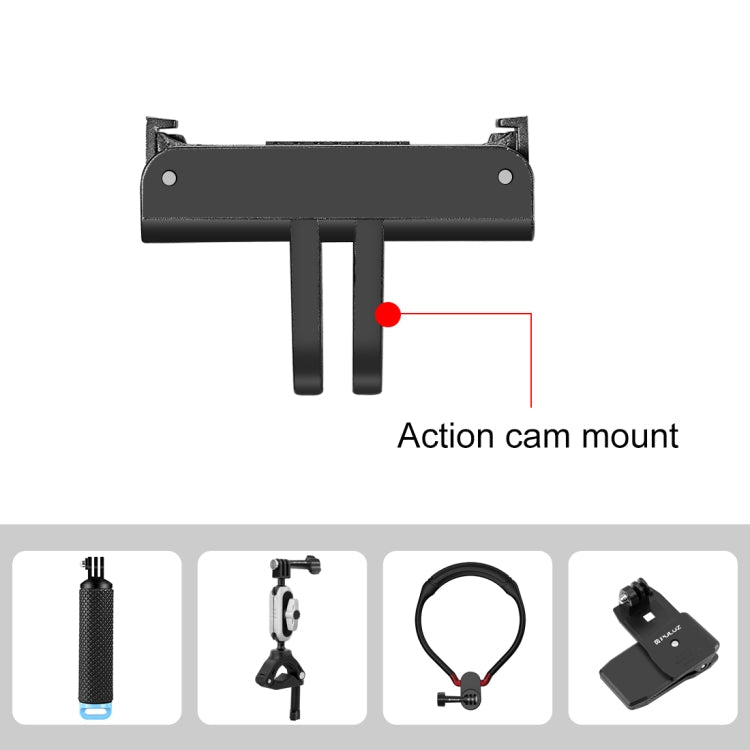 Soporte de expansión de base 3 PULUZ de liberación rápida magnética para DJI Osmo Action 4 (negro) — imagen 5
