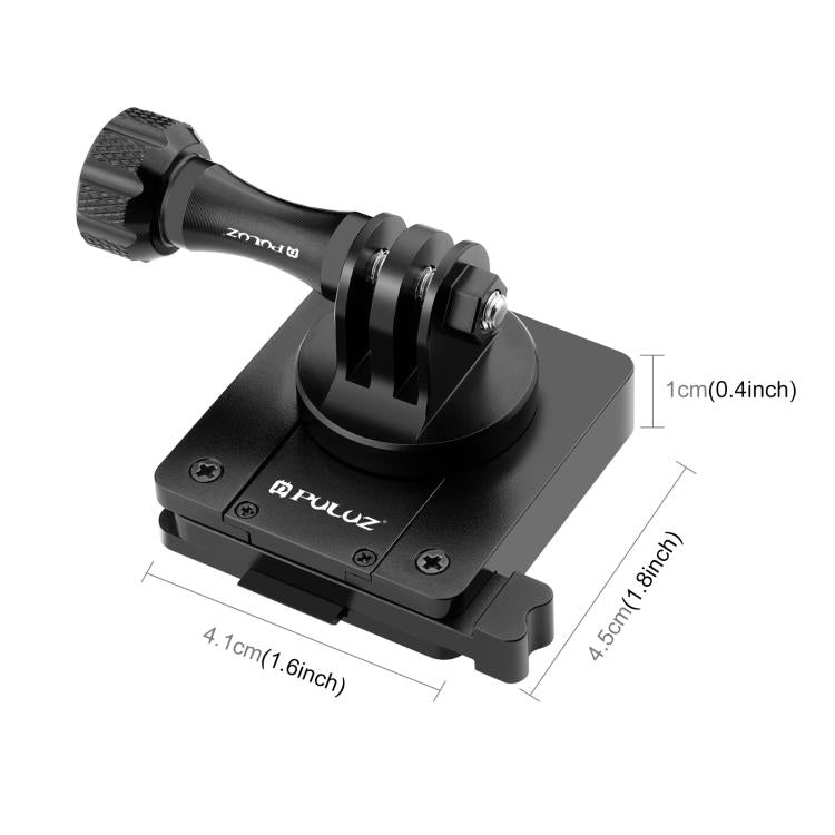 Soporte de liberación rápida de aluminio PULUZ Soporte para casco NVG para GoPro y otras cámaras de acción (negro) — imagen 4