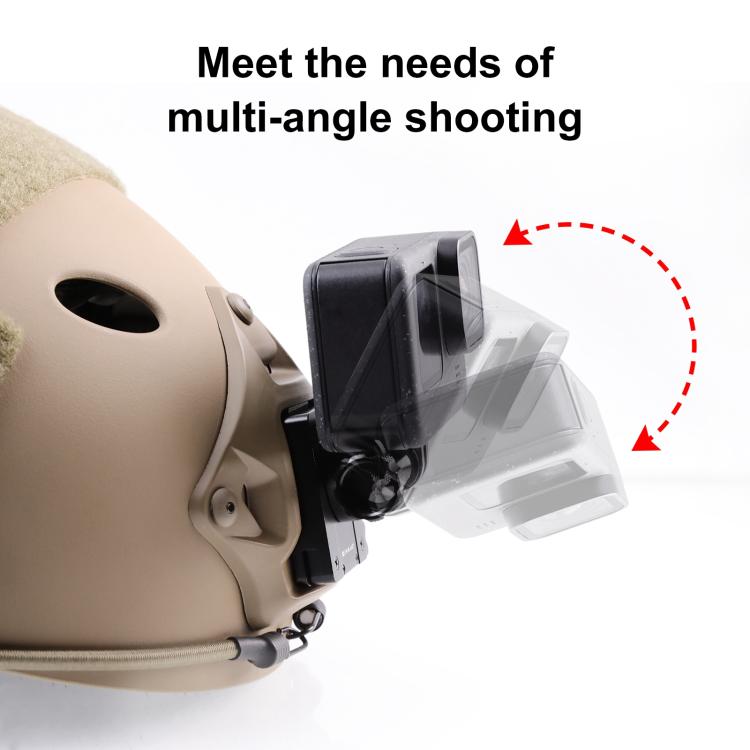Soporte de liberación rápida de aluminio PULUZ Soporte para casco NVG para GoPro y otras cámaras de acción (negro) — imagen 6