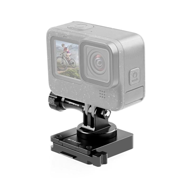Soporte de liberación rápida de aluminio PULUZ Soporte para casco NVG para GoPro y otras cámaras de acción (negro)