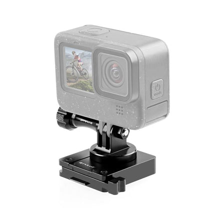 Soporte de liberación rápida de aluminio PULUZ Soporte para casco NVG para GoPro y otras cámaras de acción (negro)