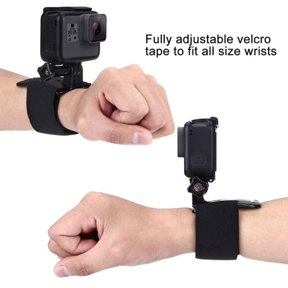 Soporte de correa de muñeca PULUZ ajustable para GoPro Hero12 Black / Hero11 /10/9/8/7/6/5, Insta360 Ace / Ace Pro, y otras……