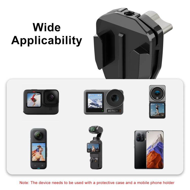 Clip de montaje para cámara de acción en parabrisas de motocicleta PULUZ para GoPro Hero12 Black / / Insta360 X4 / Ace Pro y…