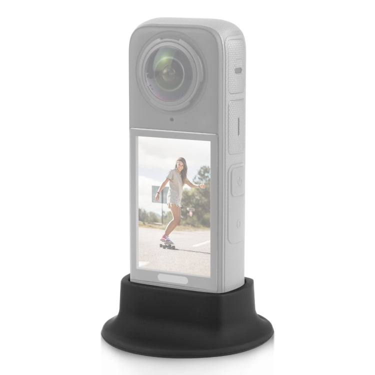 Soporte de base Insta360 X4 PULUZ fija de escritorio con base de silicona (negro)