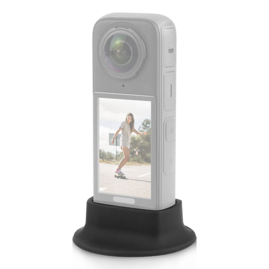 Soporte de base Insta360 X4 PULUZ fija de escritorio con base de silicona (negro)