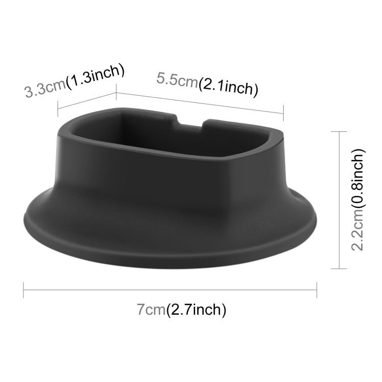 Soporte de base Insta360 X4 PULUZ fija de escritorio con base de silicona (negro) — imagen 3