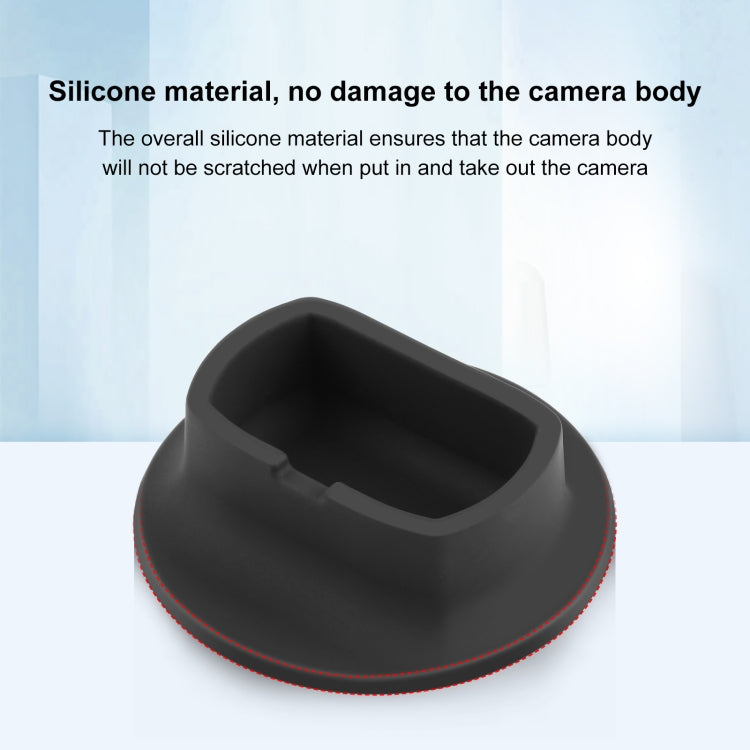 Soporte de base Insta360 X4 PULUZ fija de escritorio con base de silicona (negro) — imagen 4