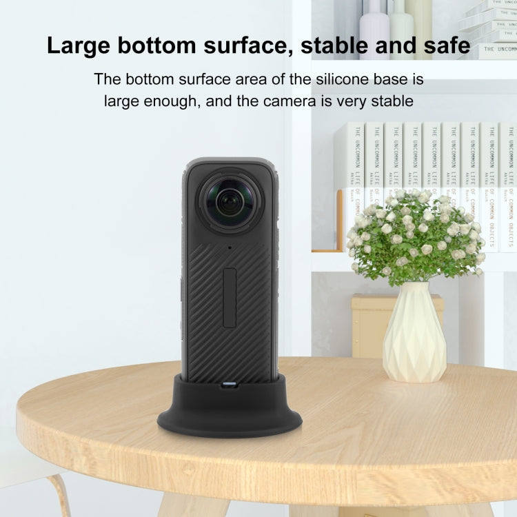 Soporte de base Insta360 X4 PULUZ fija de escritorio con base de silicona (negro) — imagen 7