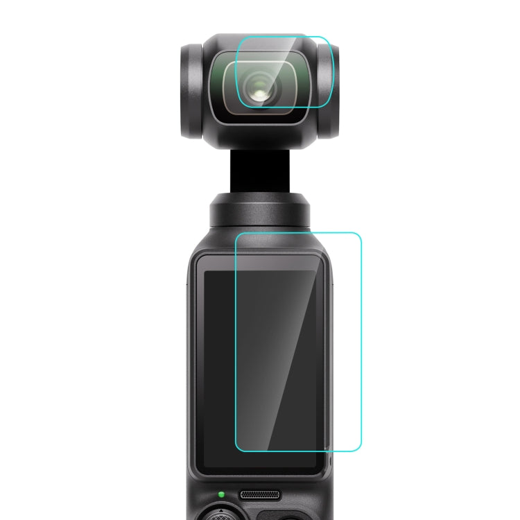 Lente de vidrio PULUZ 9H 2.5D HD Protector de templado + película de pantalla para DJI Osmo Pocket 3 (transparente) — imagen…