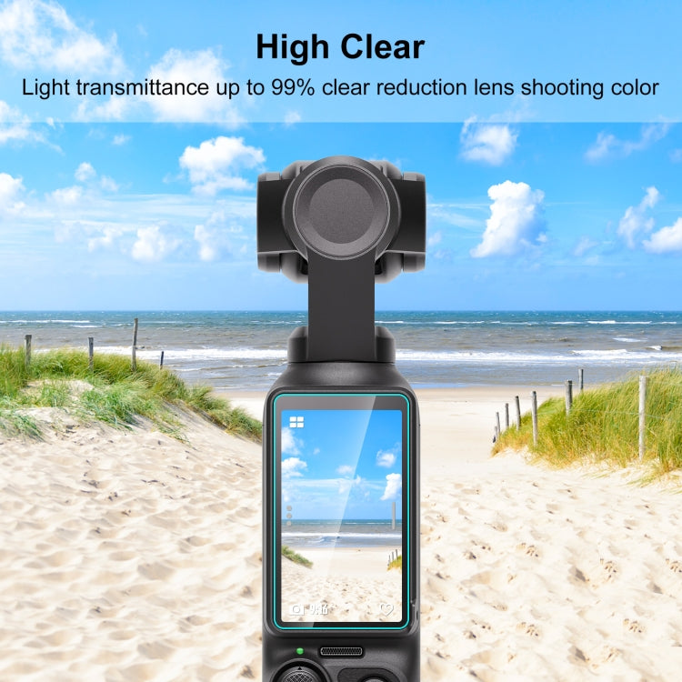 Lente de vidrio PULUZ 9H 2.5D HD Protector de templado + película de pantalla para DJI Osmo Pocket 3 (transparente) — imagen…