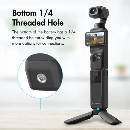 Empuñadura de batería PULUZ de alta capacidad de 2800 mAh para DJI Osmo Pocket 3 (negra) — imagen 7