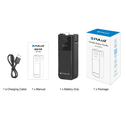 Empuñadura de batería PULUZ de alta capacidad de 2800 mAh para DJI Osmo Pocket 3 (negra) — imagen 9