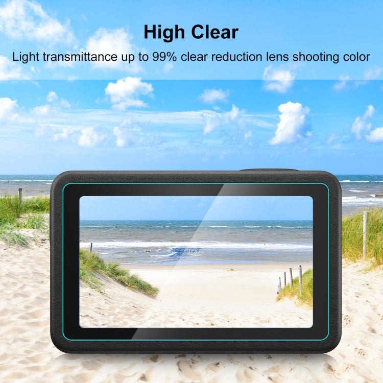 Lente Pro PULUZ 3 en 1 Pantalla frontal y trasera Vidrio templado Película a prueba de explosiones para DJI Osmo Action 5 (t…