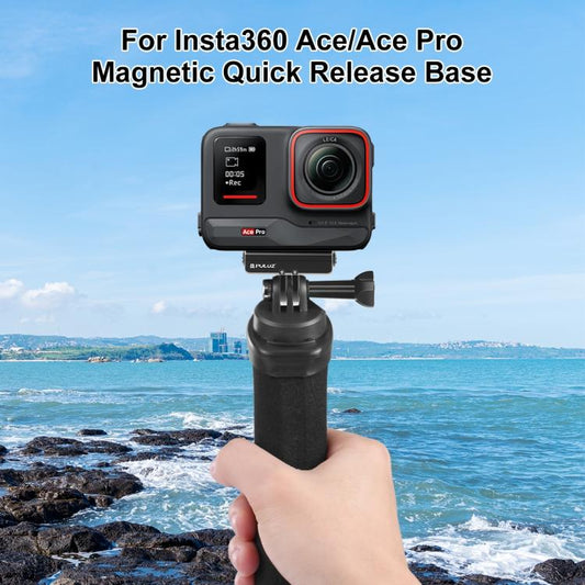 Soporte de base de liberación [US Almacén] rápida magnética PULUZ para Insta360 Ace/Ace Pro (negro) — imagen 2