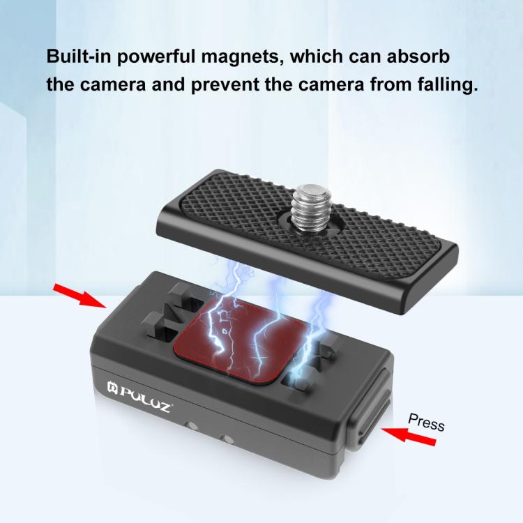 Soporte de base de liberación [US Almacén] rápida magnética PULUZ para Insta360 Ace/Ace Pro (negro) — imagen 8