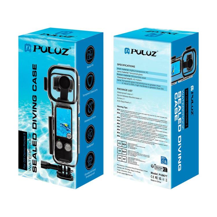 Estuche de buceo [US Almacén] impermeable subacuático PULUZ de 45 m para DJI Osmo Pocket 3 — imagen 11