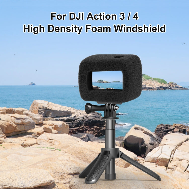 3 PULUZ Parabrisas de espuma de alta densidad para DJI Osmo Action 4 (negro) — imagen 2