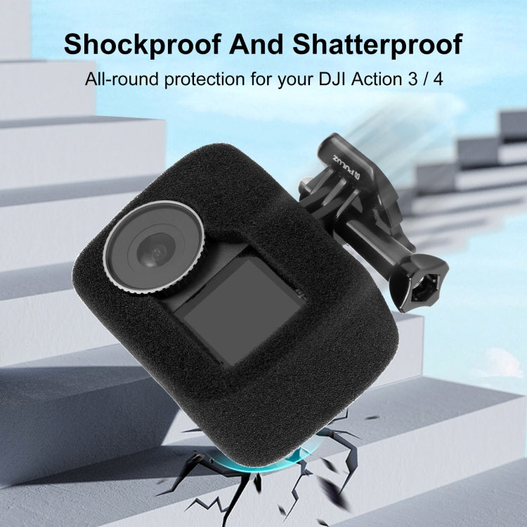 3 PULUZ Parabrisas de espuma de alta densidad para DJI Osmo Action 4 (negro) — imagen 7