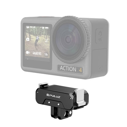 Base PULUZ metálica magnética de liberación rápida para DJI Osmo Action 4 (negro)