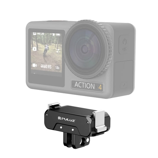 Base PULUZ metálica magnética de liberación rápida para DJI Osmo Action 4 (negro)
