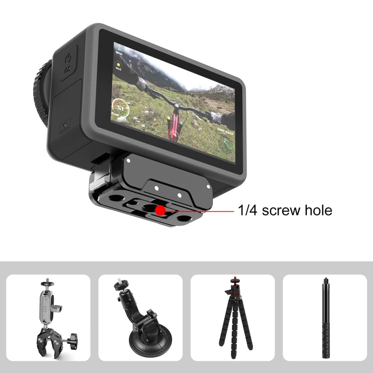 Base PULUZ metálica magnética de liberación rápida para DJI Osmo Action 4 (negro) — imagen 4