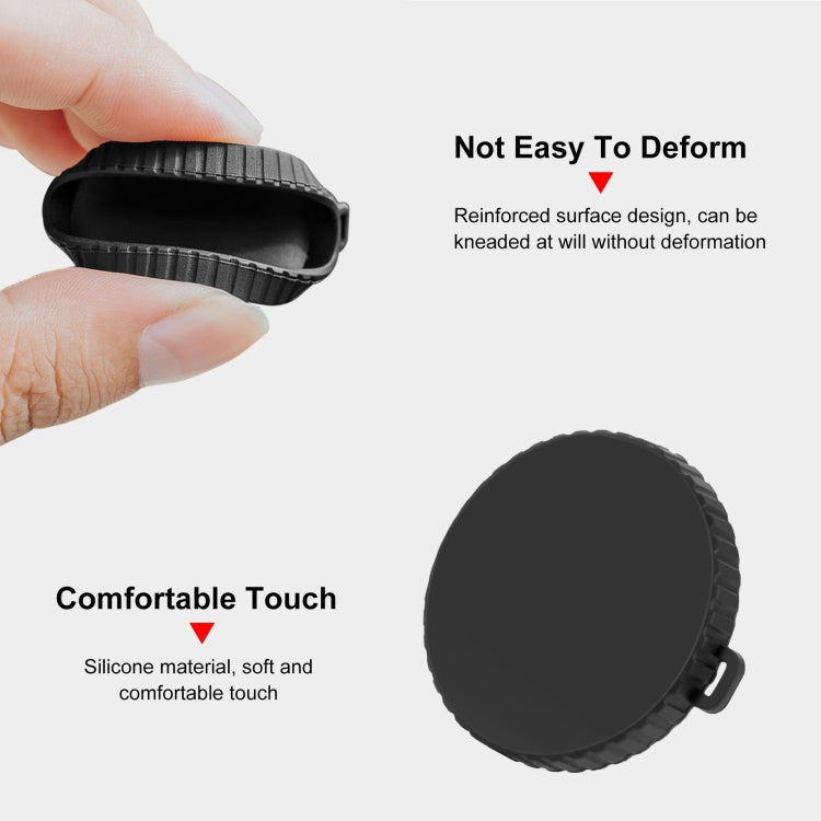 Tapa de lente de silicona 3 PULUZ para DJI Osmo Action 4 (negro) — imagen 4