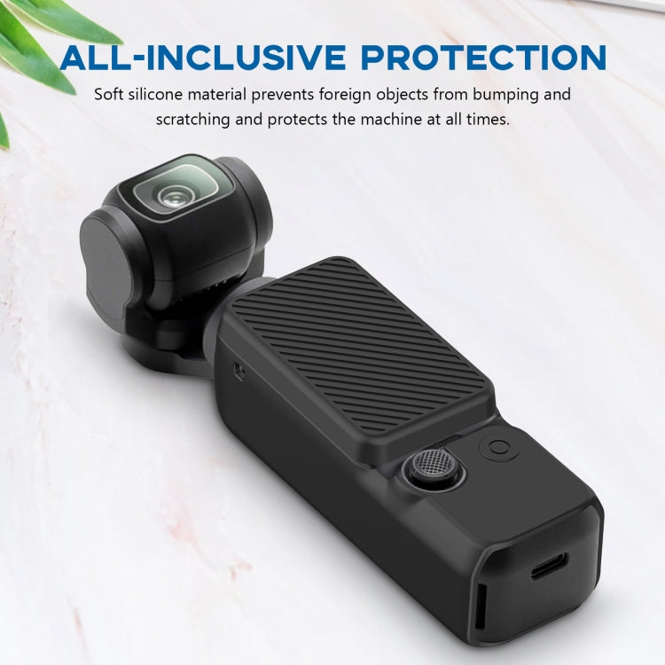 Juego de fundas de silicona PULUZ 2 en 1 con correa para DJI Osmo Pocket 3 (negro) — imagen 4