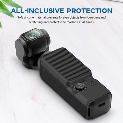 Juego de fundas de silicona PULUZ 2 en 1 con correa para DJI Osmo Pocket 3 (negro) — imagen 4