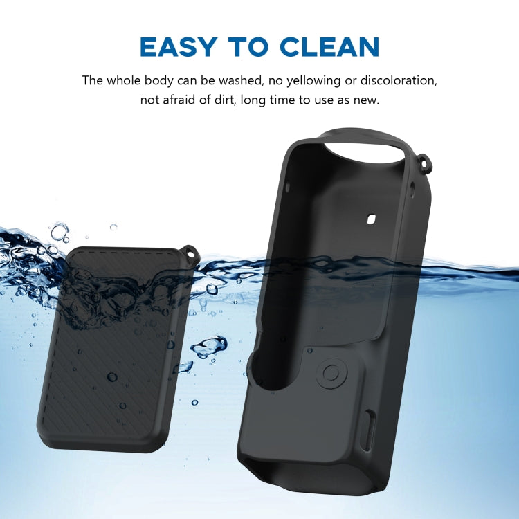 Juego de fundas de silicona PULUZ 2 en 1 con correa para DJI Osmo Pocket 3 (negro) — imagen 7