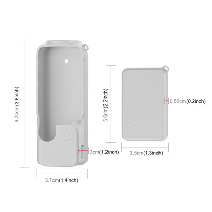 Juego de fundas de silicona PULUZ 2 en 1 con correa para DJI Osmo Pocket 3 (gris) — imagen 2