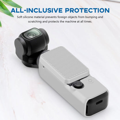Juego de fundas de silicona PULUZ 2 en 1 con correa para DJI Osmo Pocket 3 (gris) — imagen 4