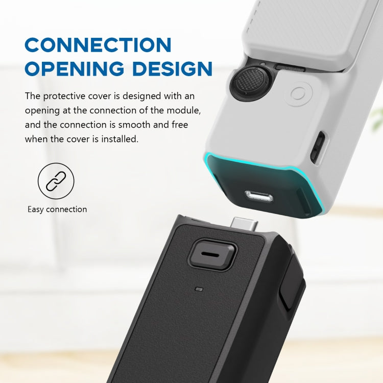 Juego de fundas de silicona PULUZ 2 en 1 con correa para DJI Osmo Pocket 3 (gris) — imagen 6
